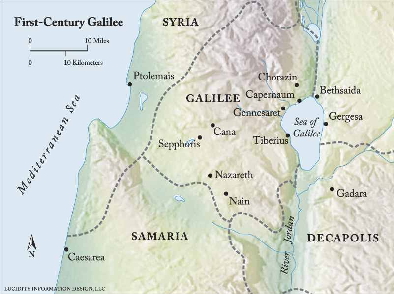 Map Of Nazareth And Galilee First-Century Galilee - Enter The Bible