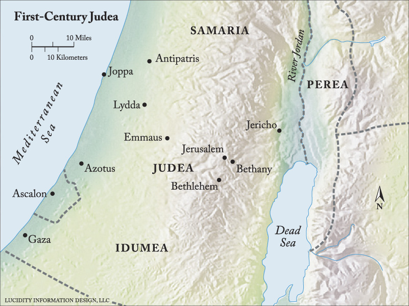 Bethany In The Bible Map First-Century Judea - Enter The Bible