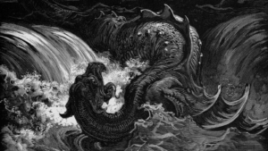 Detail from "The Destruction of Leviathan," by Gustave Doré, 1865.