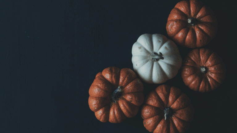 Photo by <a href="https://unsplash.com/@scottwebb">Scott Webb</a> on <a href="https://unsplash.com/photos/five-orange-and-one-white-pupkins-sEX6PAx4lGs">Unsplash</a>; licensed under CC0.